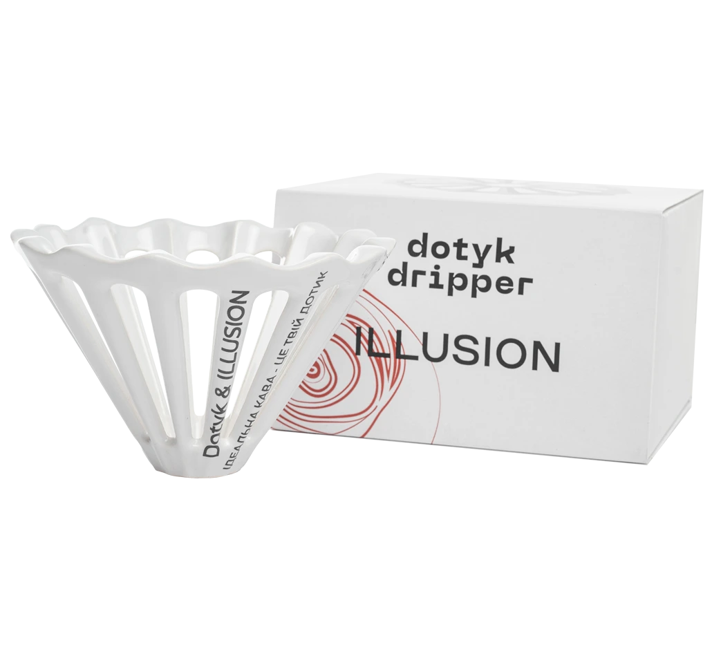 Девайс для приготування кави вдома Dotyk Dripper білий | Illusion