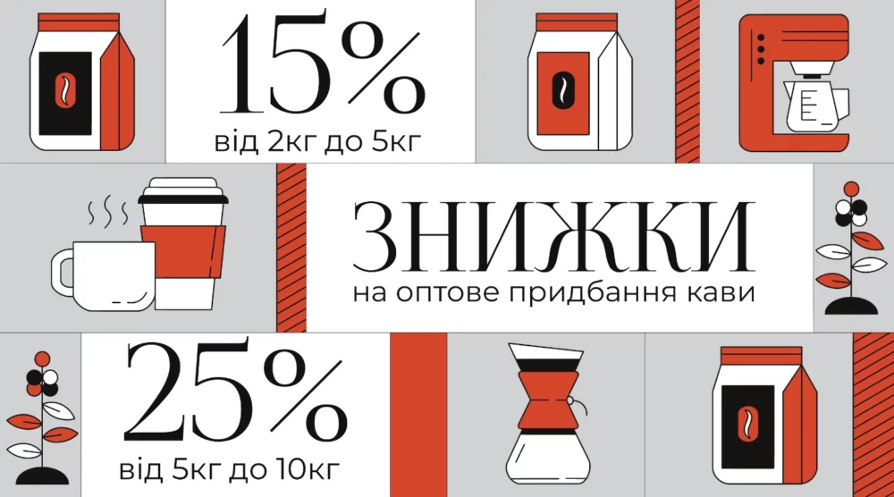 Знижка на оптові замовлення кави Illusion